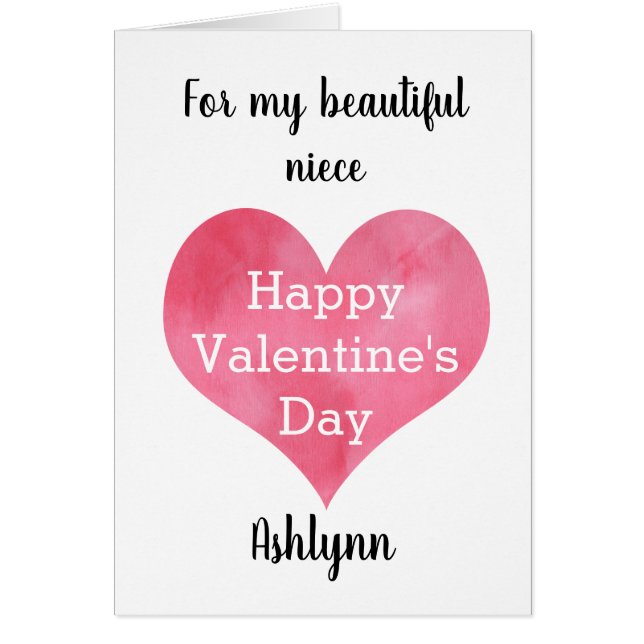 Personalized Happy Valentine's Day Niece (Front)