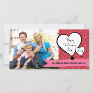 Personalized Happy Valentine's Day Photo Greeting Holiday Card