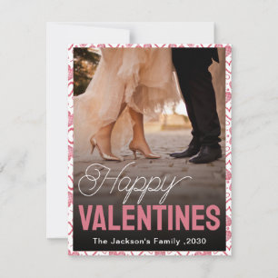 Personalized Happy Valentines Day Photo Holiday Card