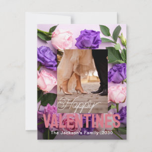 Personalized Happy Valentines Day Photo Holiday Card