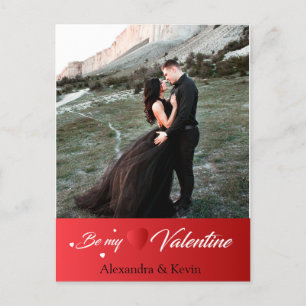 Personalized Happy Valentines Day Photo Holiday  Postcard
