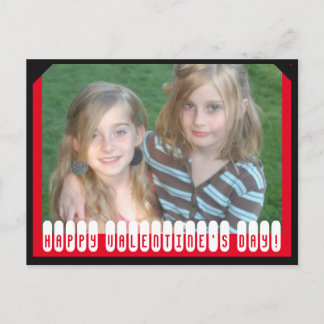 Personalized Happy Valentine's Day Photo Holiday Postcard