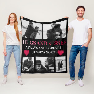 Personalized Happy Valentines's Day 5 Photo   Fleece Blanket