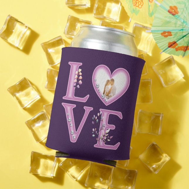 Personalized Happy Valentines's Day Photo  Can Cooler (In Situ Summer)