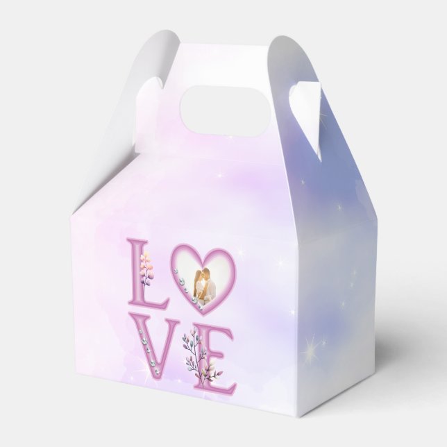 Personalized Happy Valentines's Day Photo  Favor Box (Front Side)