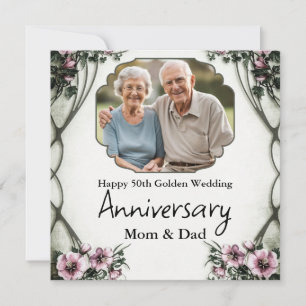 Personalized Happy Wedding Anniversary  Holiday Card