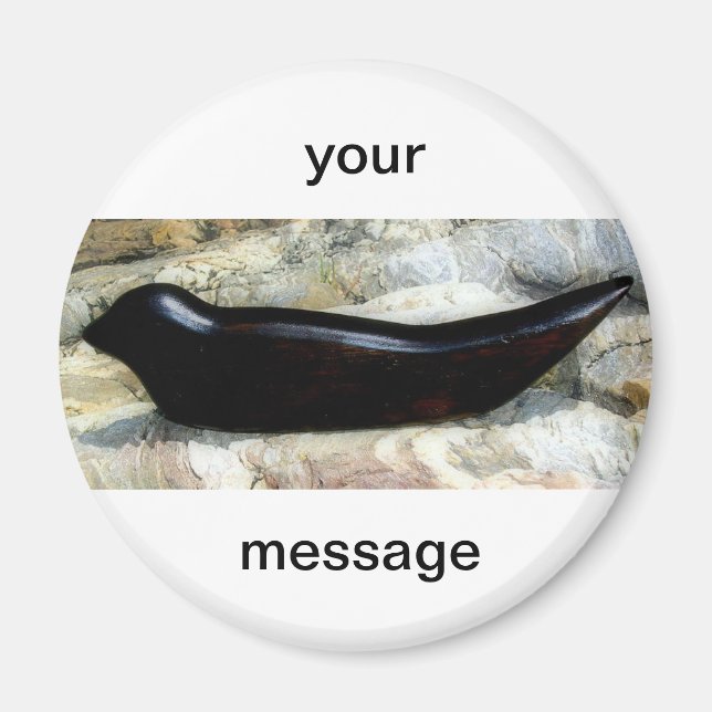 personalized harbour seal magnet (Front)