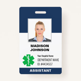 Personalized Hard Plastic Name Tag with Metal Clip Badge