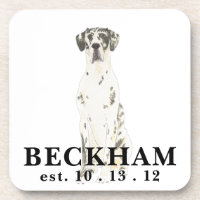 Personalized Harlequin Great Dane