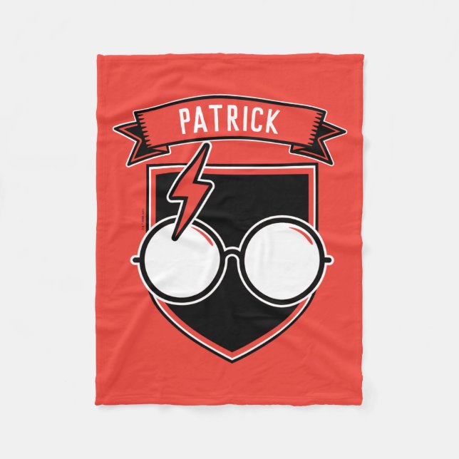 Personalized HARRY POTTER™ Badge Fleece Blanket (Front)