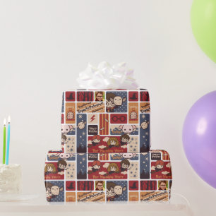Personalized Harry Potter Cartoon Pattern -  Photo Wrapping Paper
