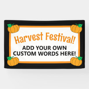 Personalized Harvest Festival Banner
