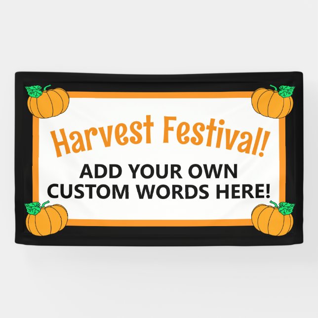 Personalized Harvest Festival Banner (Horizontal)