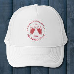 Personalized Hat | Drinking Team Bachelor Weekend<br><div class="desc">Personalized Hat | Drinking Team Bachelor Weekend Personalized hats are the perfect keepsakes for your friends to remember your special day. Cheers to a fun and memorable bachelor party! Add your custom wording to this design by using the "Edit this design template" boxes on the right hand side of the...</div>