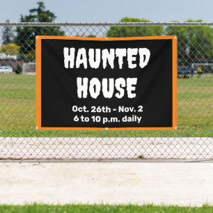 Personalized Haunted House Banner