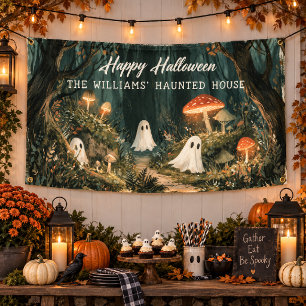 Personalized Haunted House Halloween Party Banner