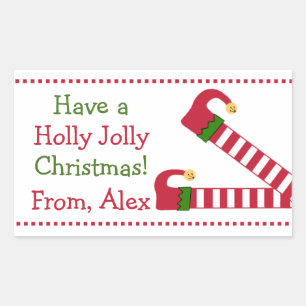 Personalized Have A Holly Jolly Christmas Sticker