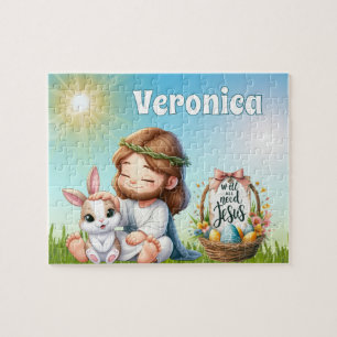 Personalized He Is Risen Easter Jigsaw Puzzle