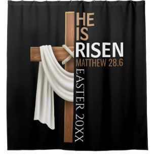Personalized He Is Risen Vintage Easter Cross