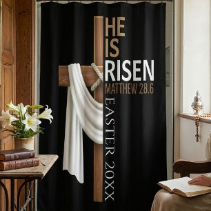 Personalized He Is Risen Vintage Easter Cross