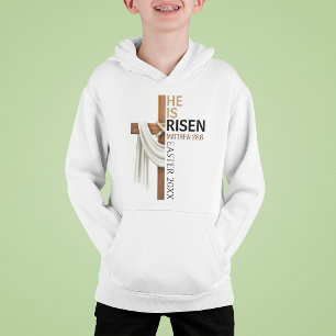 Personalized He Is Risen Vintage Easter Cross