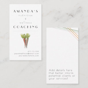 Personalized Health and Wellness Business Card