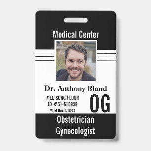 Personalized Healthcare Professional Working Badge