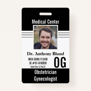 Personalized Healthcare Professional Working Badge