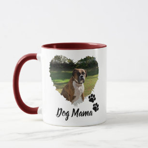 Personalized Heart and Paws Pet Photo Two-Tone Cof Mug