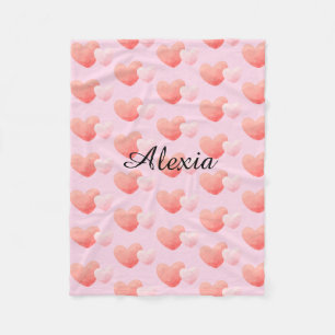 Personalized Heart Blanket Custom Name