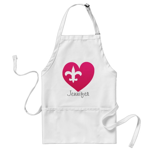 Personalized Heart de Lis apron (Front)
