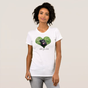 Personalized Heart Dog Pet Photo and Name T-Shirt