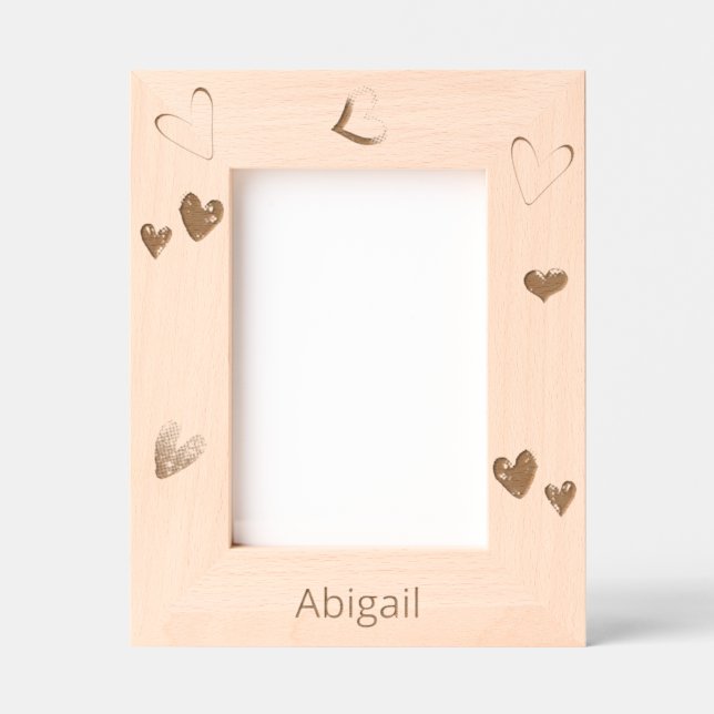 Personalized Heart  Etched Frames (Front)