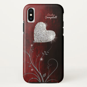 personalized heart girly love iPhone XS case