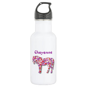 Personalized Heart Horse Pink - 532 Ml Water Bottle