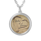Personalized Heart in the Sand Necklace