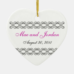 Personalized Heart Keepsake.1 Ceramic Ornament