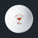 Personalized Heart Monogram Wedding Golf Balls<br><div class="desc">Personalized Heart Monogram Wedding Golf Balls.   Easily personalize with your wedding date and couple's initials.</div>