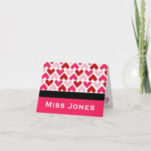 Personalized Heart Note Cards
