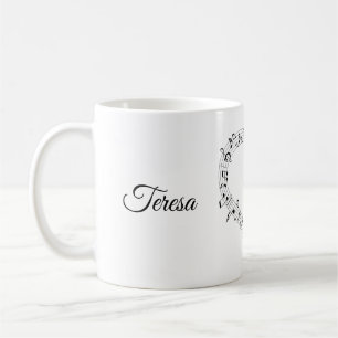 Personalized Heart of Music mug