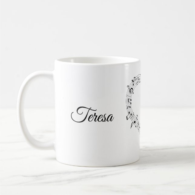 Personalized Heart of Music mug (Left)