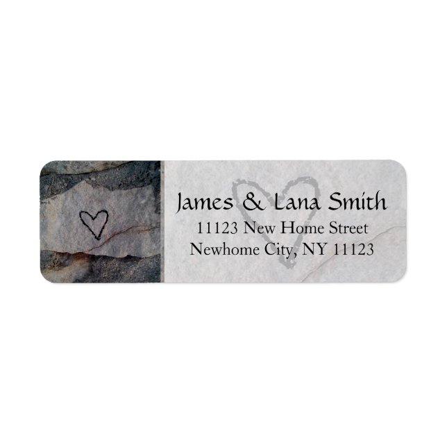 Personalized Heart on Grey Stone Wall (Front)