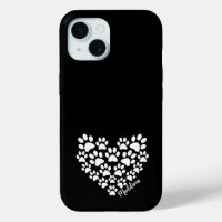 Personalized Heart Paw Prints
