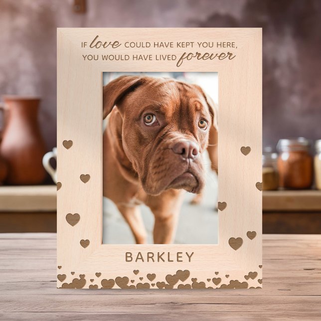 Personalized Heart Pet Memorial Etched Frames (Creator Uploaded)