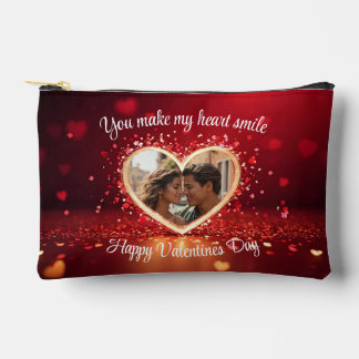 Personalized Heart Photo Frame Accessory Pouch