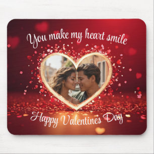 Personalized Heart Photo Frame Mouse Pad