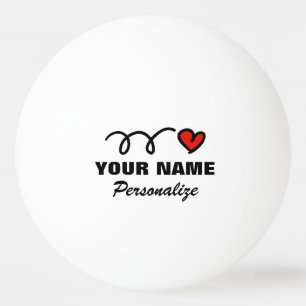 Personalized heart ping pong ball for table tennis