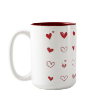 Personalized Heart Printed Coffee Mug
