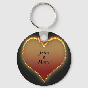 Personalized Heart Romance Keychain