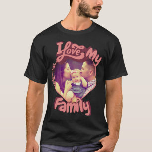 Personalized heart shape photo I love my  T-Shirt